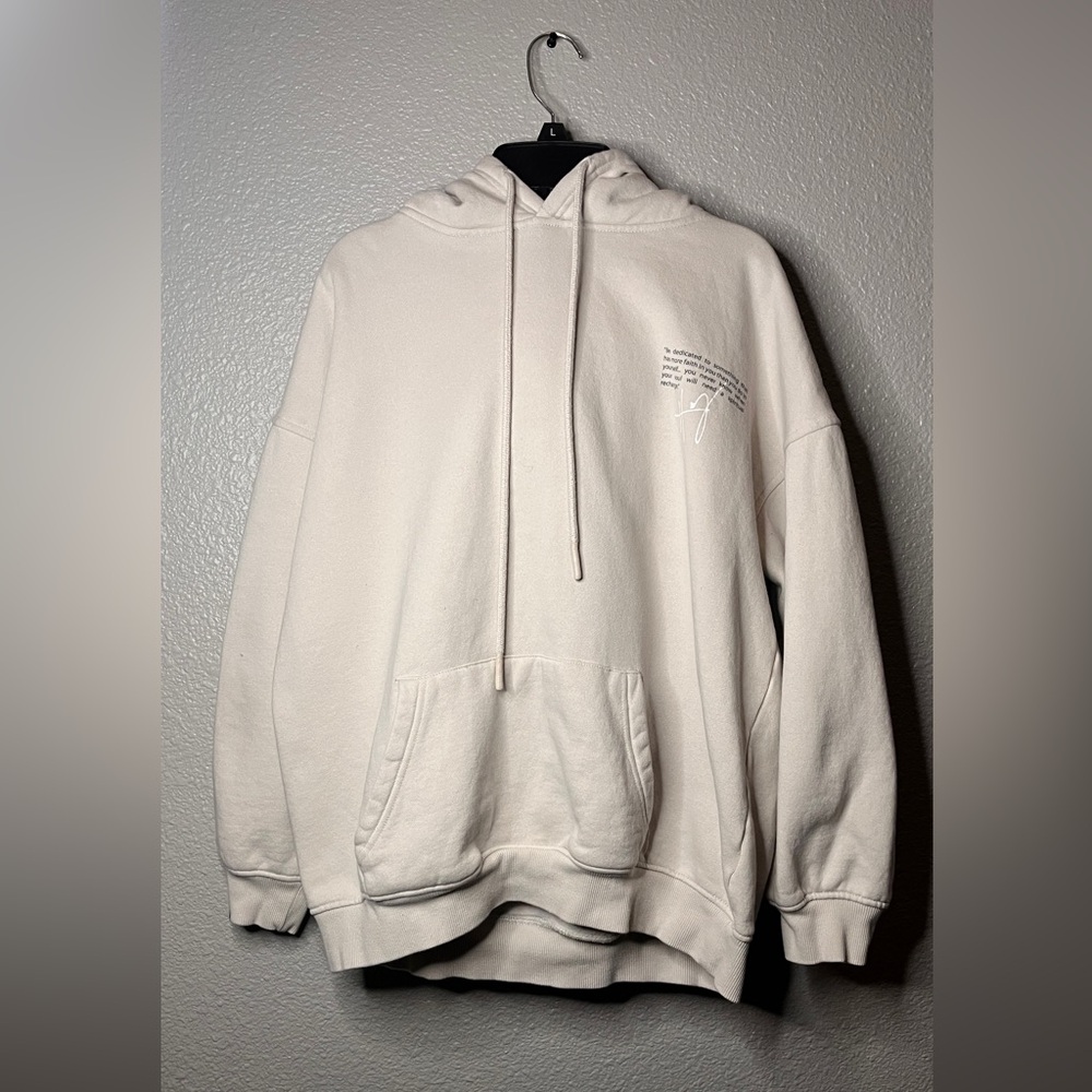 Forever 21 Graphic Hoody-Beige-Medium